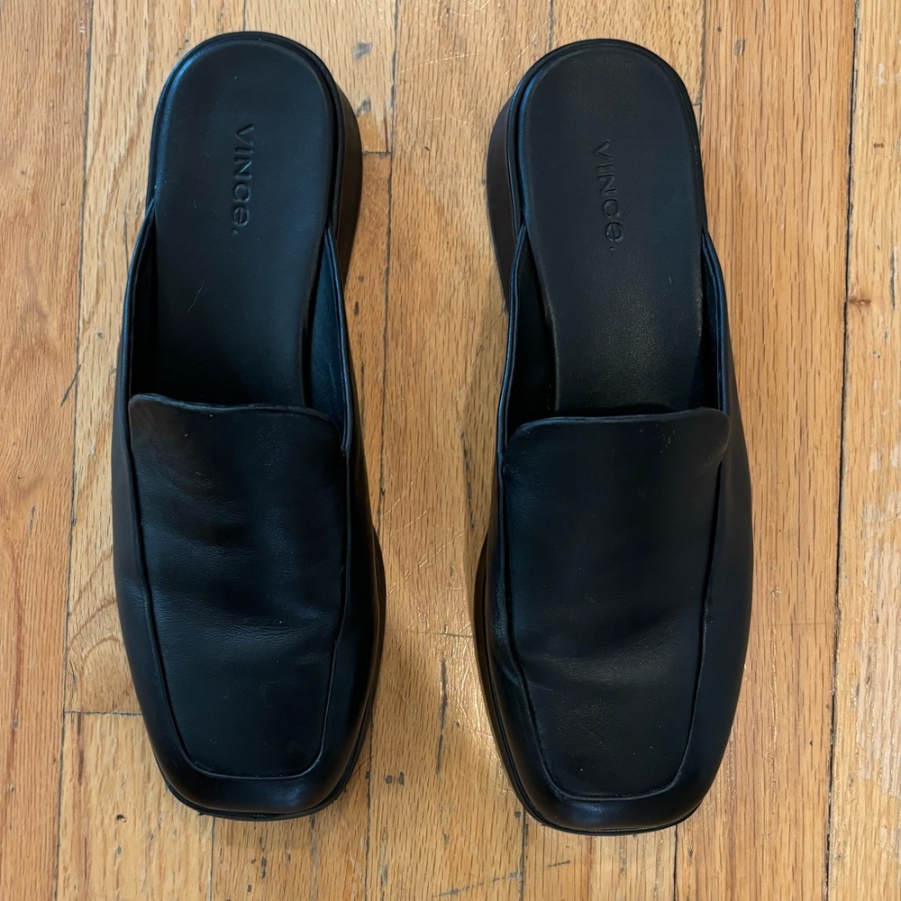 Vince leather mules size 9